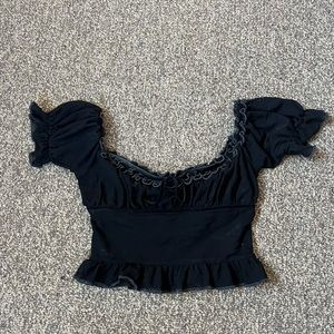 black urban outfitters peasant top